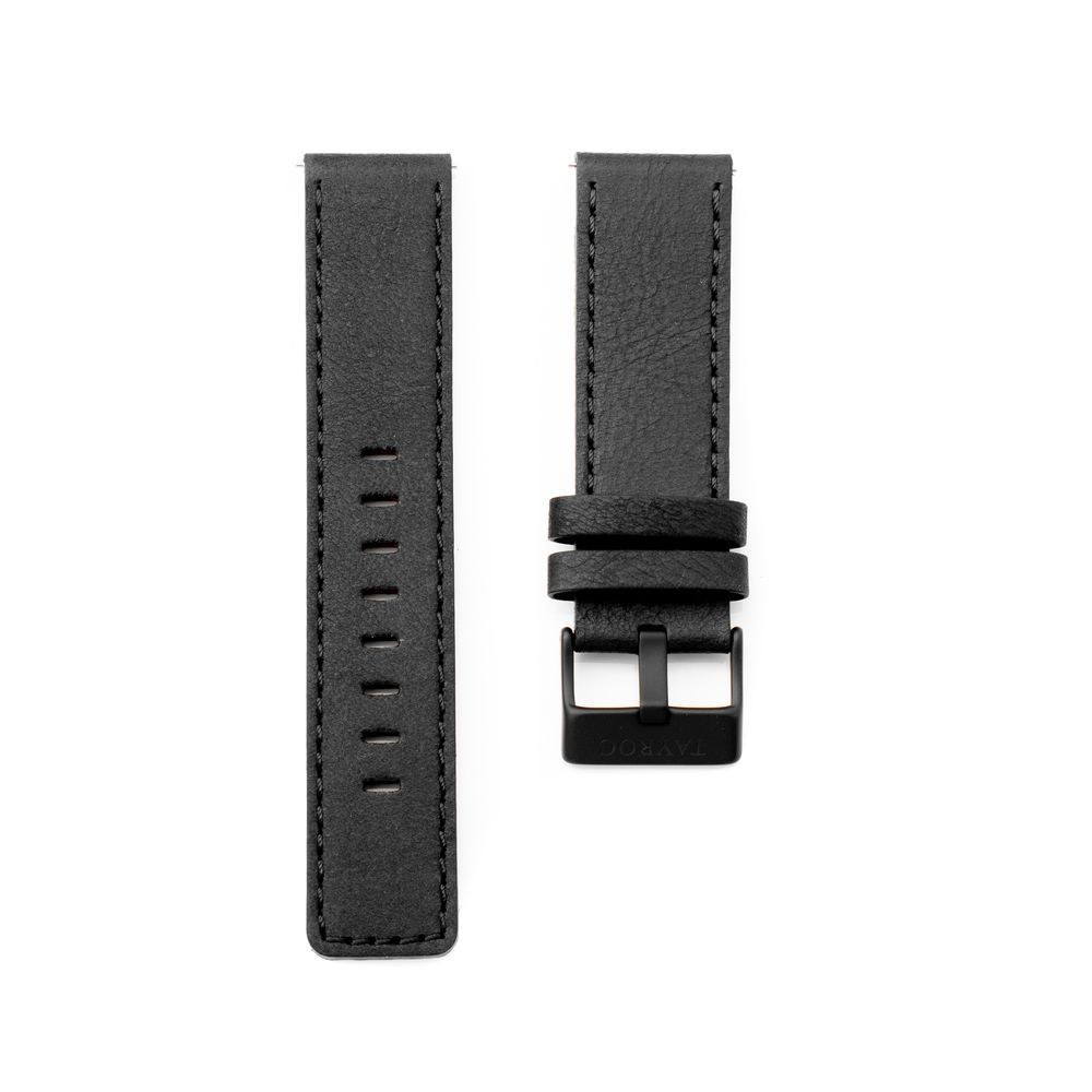 TAYROC Schwarze Lederkleid-Uhr
