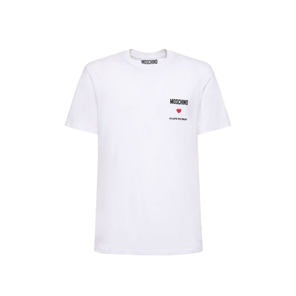 Moschino Couture Weißes Baumwoll-T-Shirt