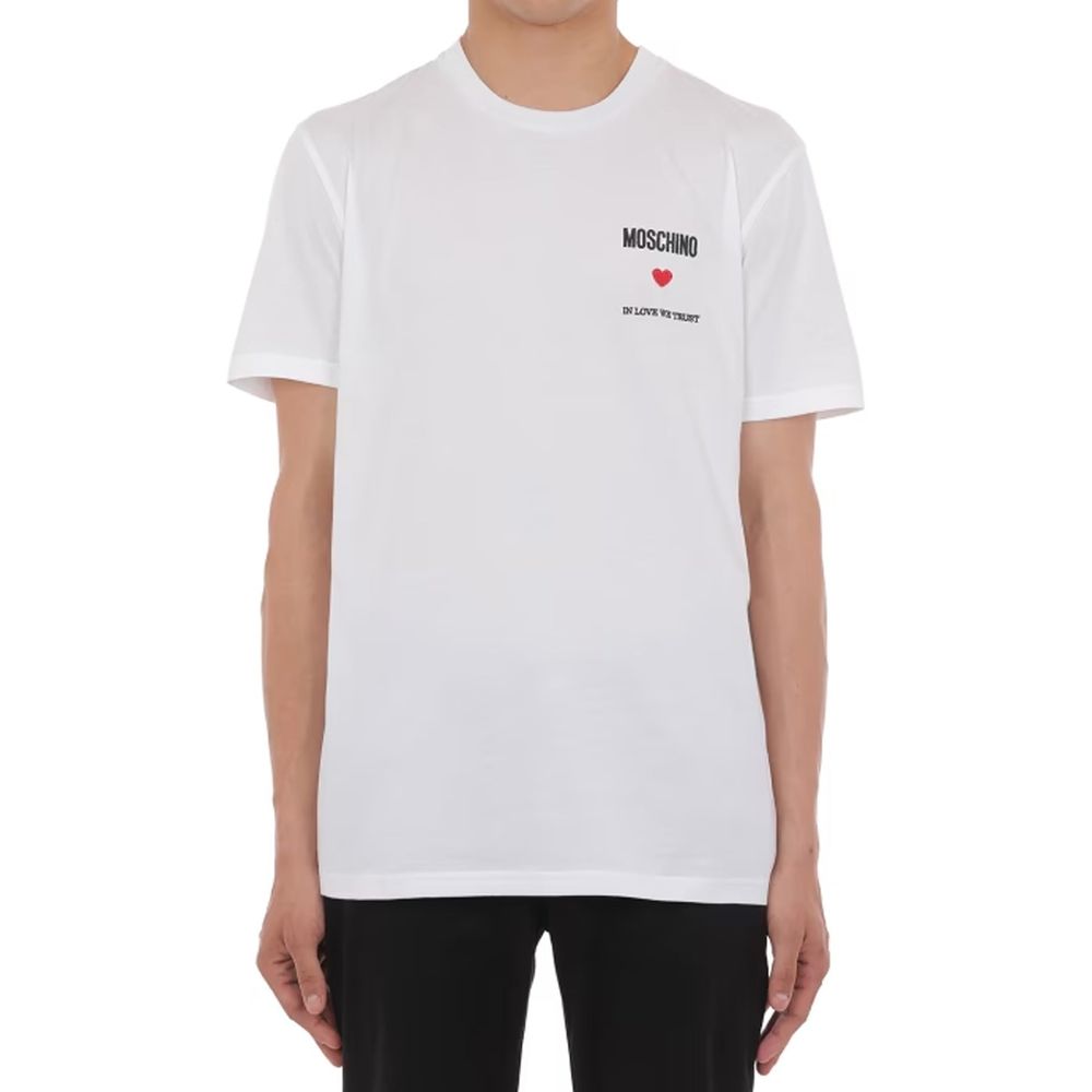 Moschino Couture Weißes Baumwoll-T-Shirt