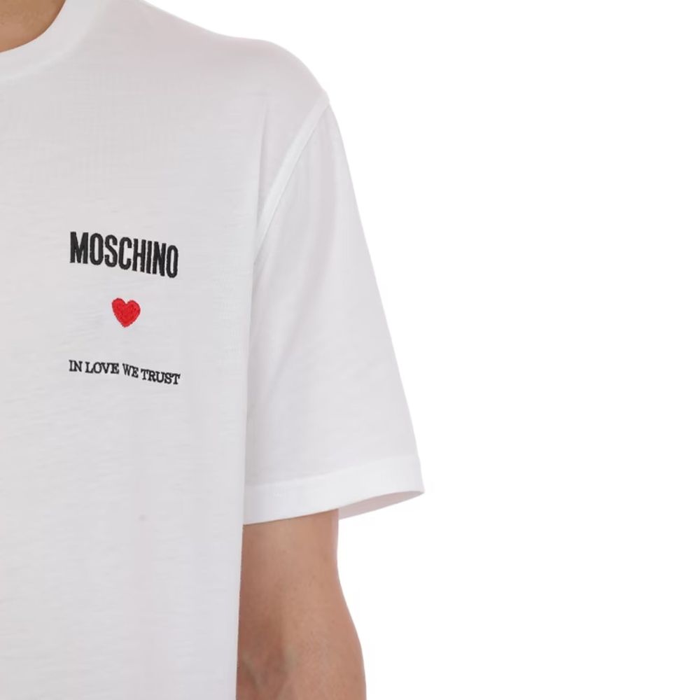 Moschino Couture Weißes Baumwoll-T-Shirt