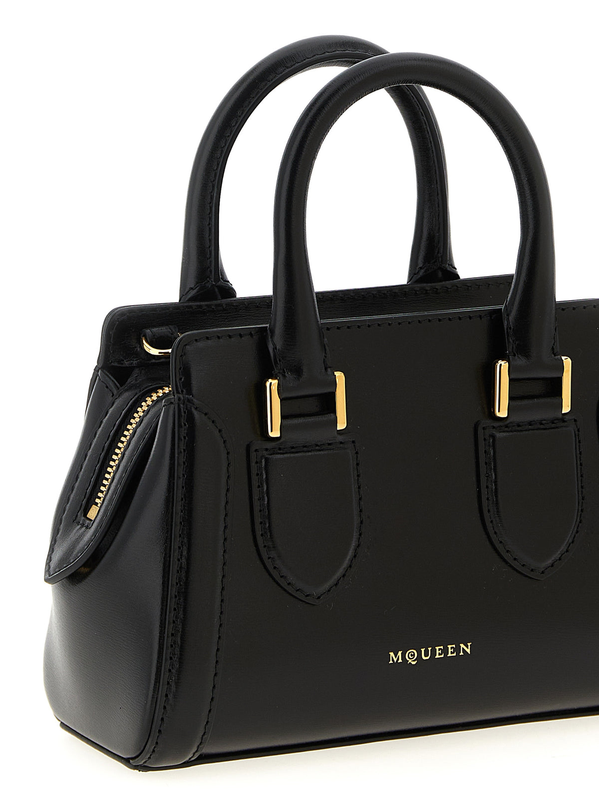 Alexander McQueen Schwarze Kalbsleder-Handtasche