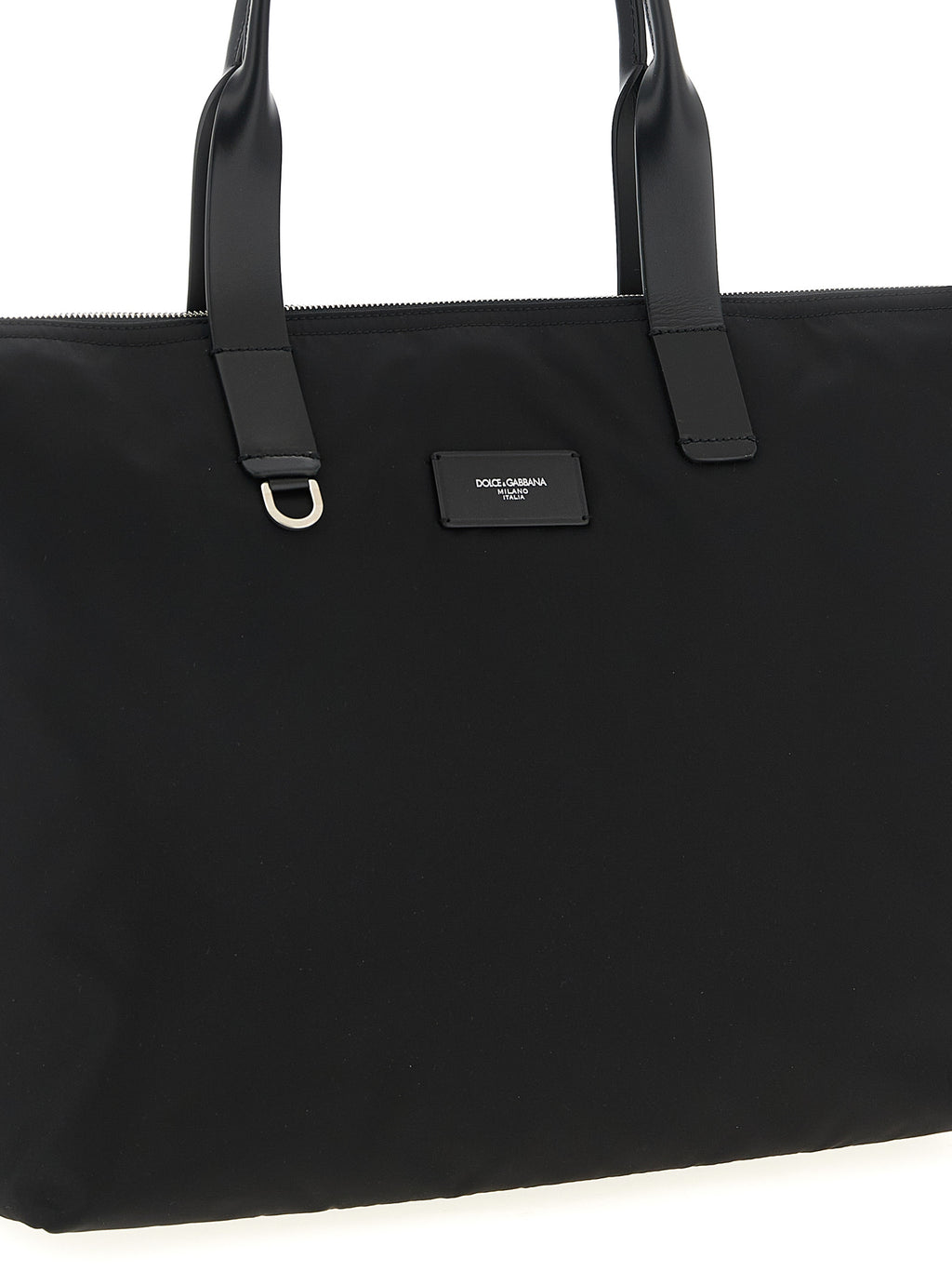 Dolce & Gabbana Schwarze Shopper-Tasche aus Polyamid