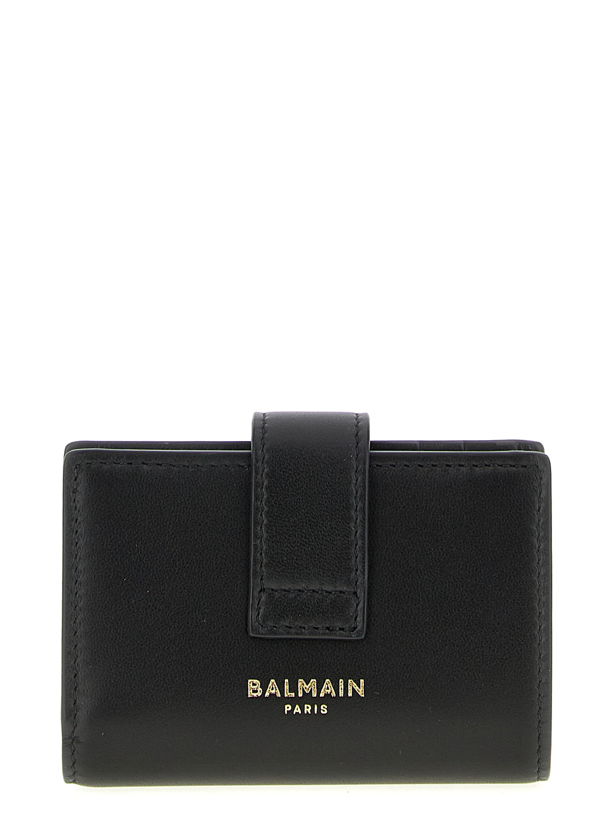 Balmain Schwarzer Kartenhalter aus Lammleder