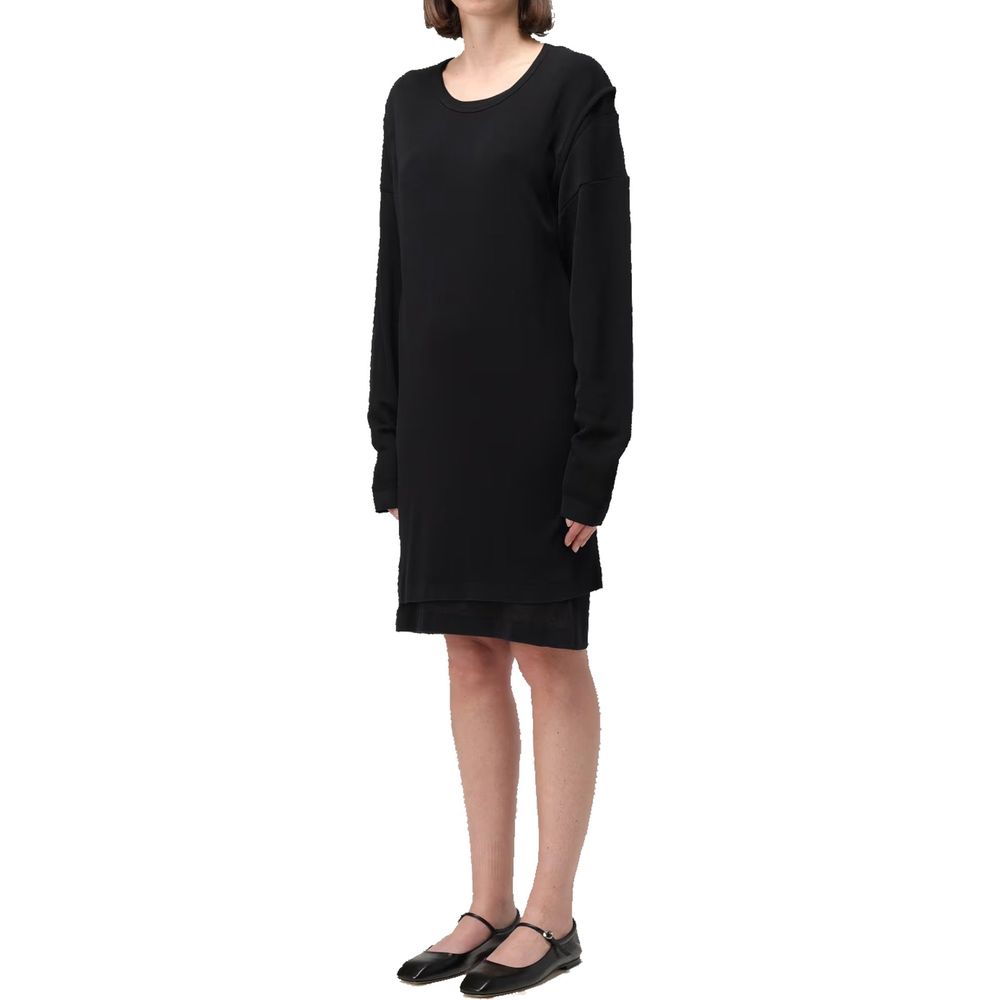 Lemaire Schwarzes Baumwoll-Freizeitkleid