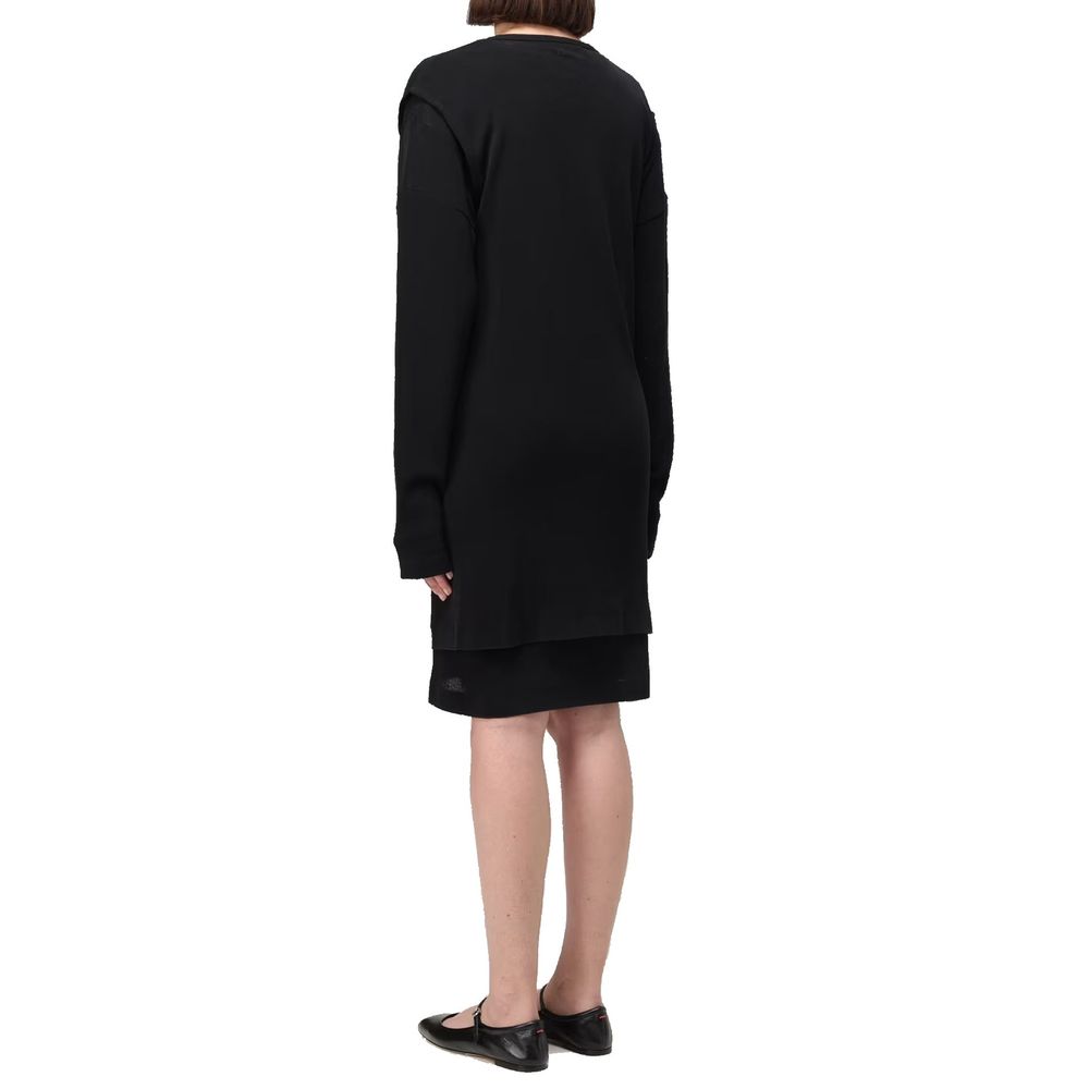 Lemaire Schwarzes Baumwoll-Freizeitkleid