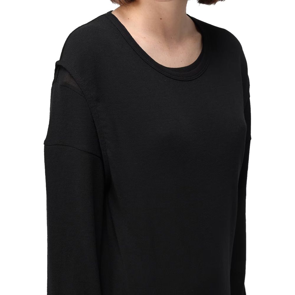 Lemaire Schwarzes Baumwoll-Freizeitkleid