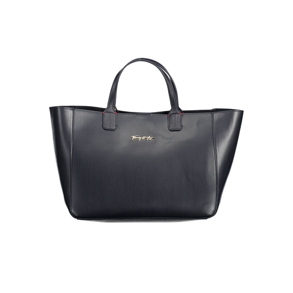 Tommy Hilfiger Blaue Damenhandtasche aus Polyurethan