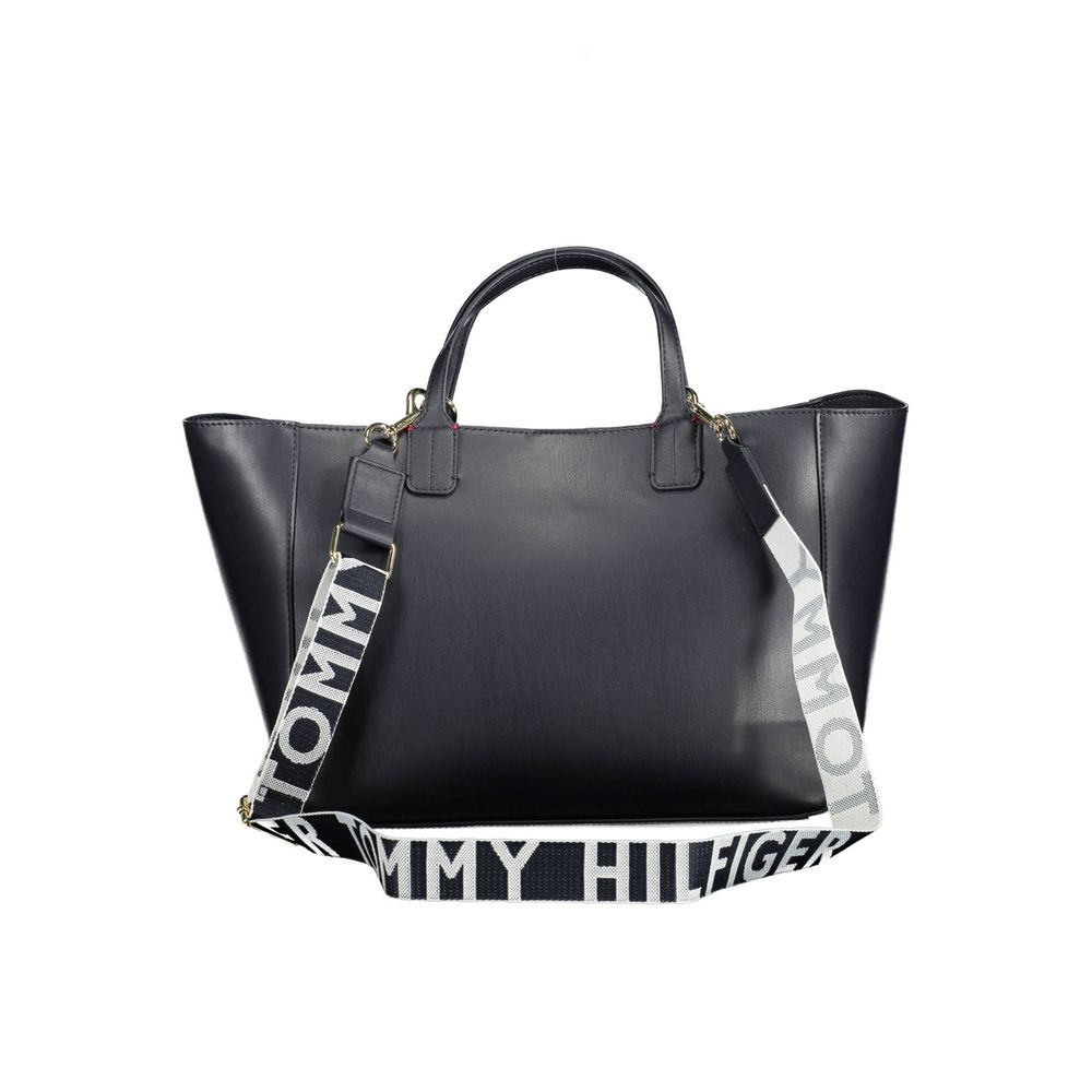 Tommy Hilfiger Blaue Damenhandtasche aus Polyurethan