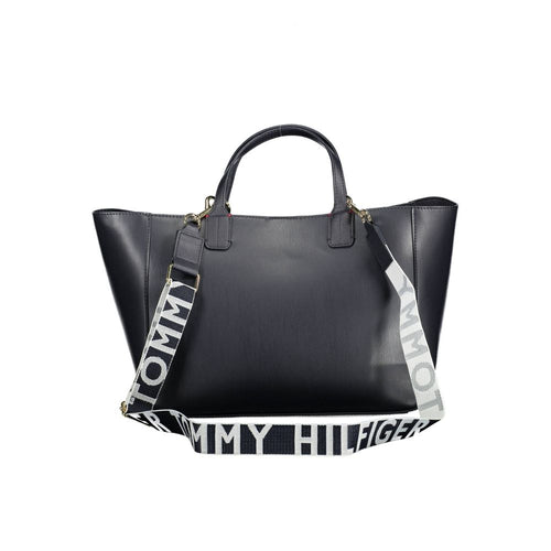 Tommy Hilfiger Blaue Damenhandtasche aus Polyurethan