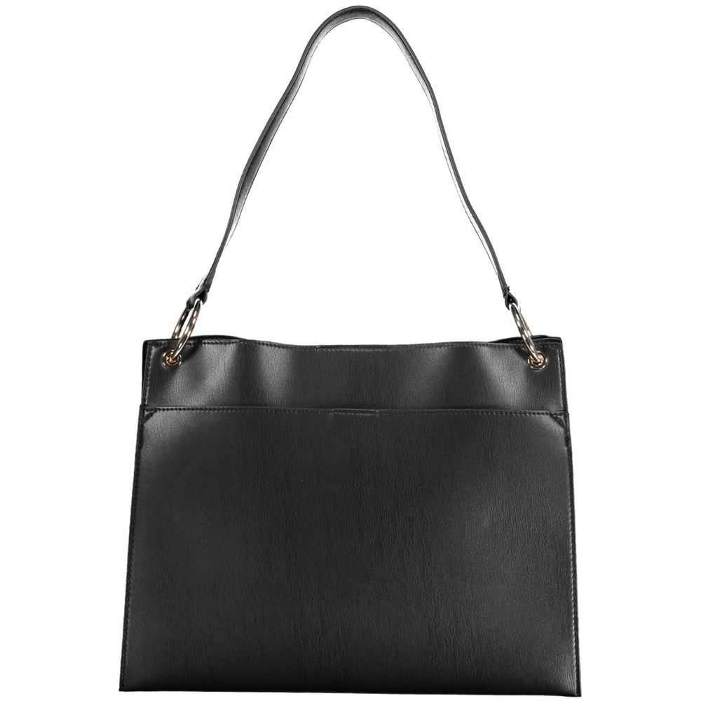 Guess Jeans Schwarze Damen-Handtasche aus Polyurethan