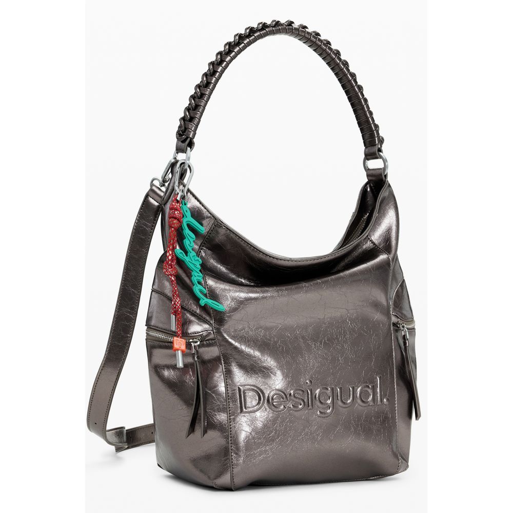 Desigual Bronze Polyethylen Damenrucksack