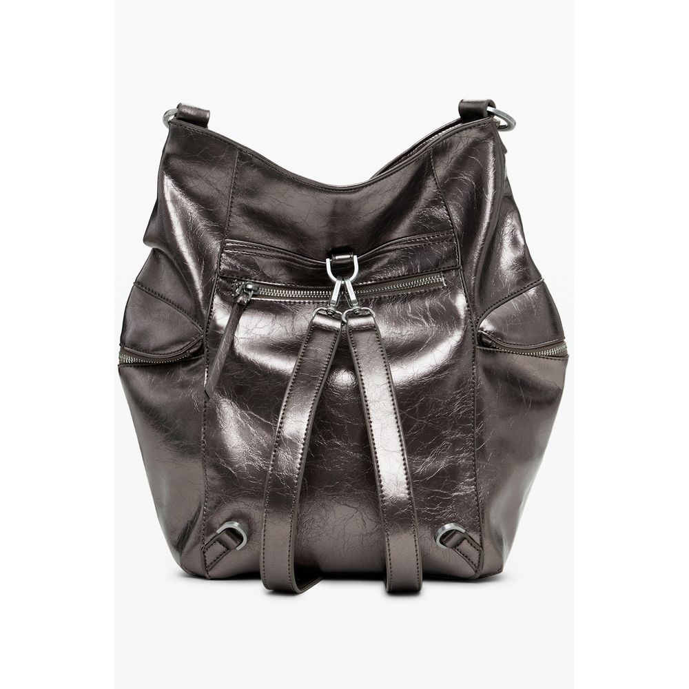 Desigual Bronze Polyethylen Damenrucksack