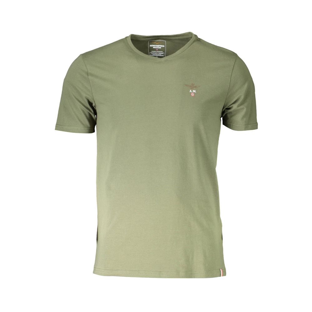 Aeronautica Militare Herren-T-Shirt aus Verde-Baumwolle