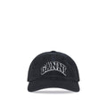 Ganni Schwarze Baumwollkappe (Baseball Cap)