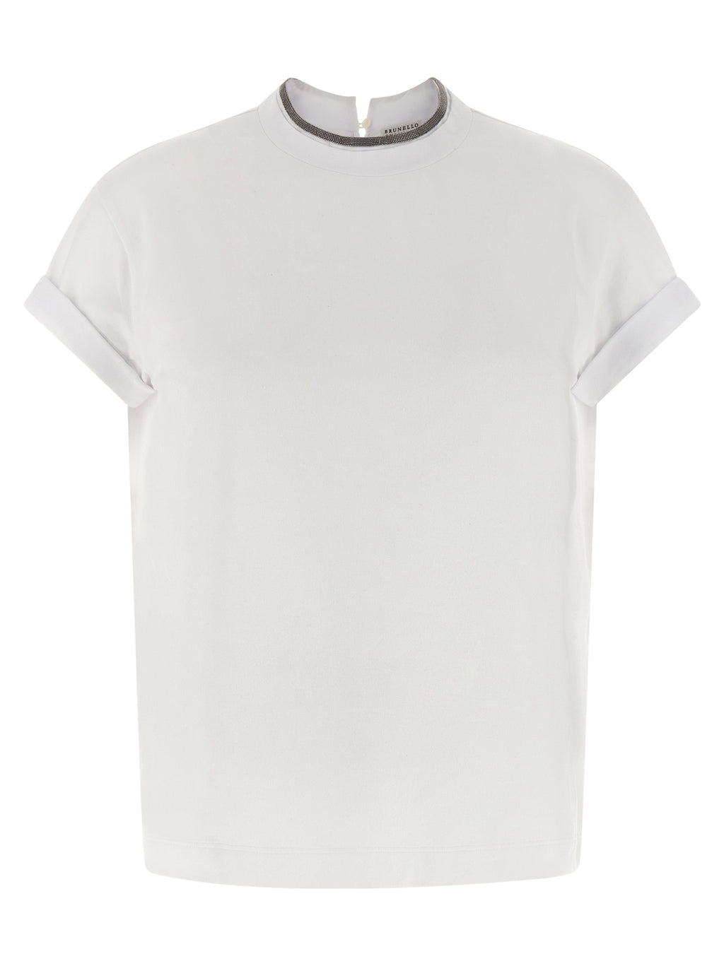 Brunello Cucinelli Weißes Baumwoll-T-Shirt