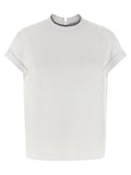Brunello Cucinelli Weißes Baumwoll-T-Shirt