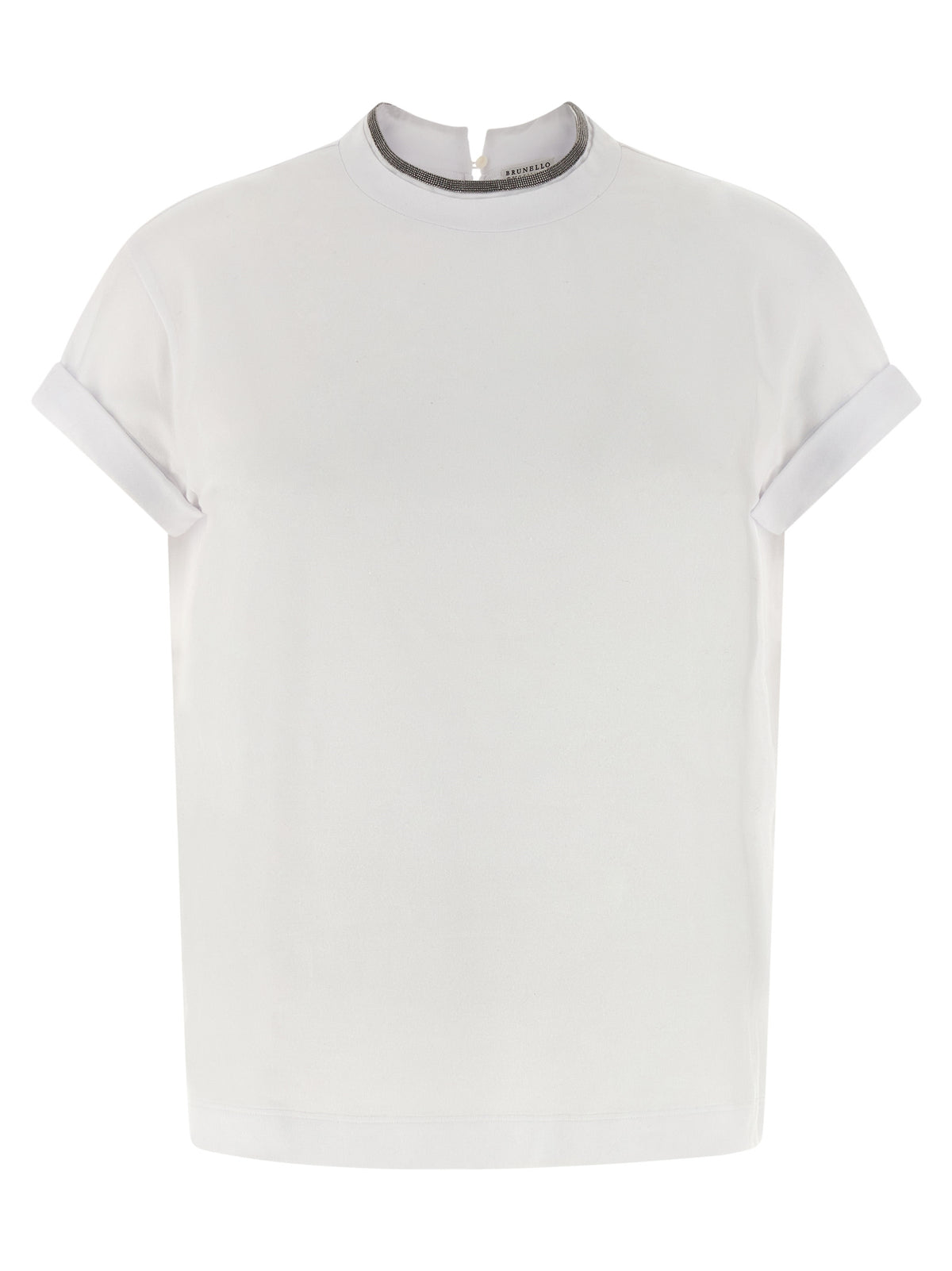 Brunello Cucinelli Weißes Baumwoll-T-Shirt