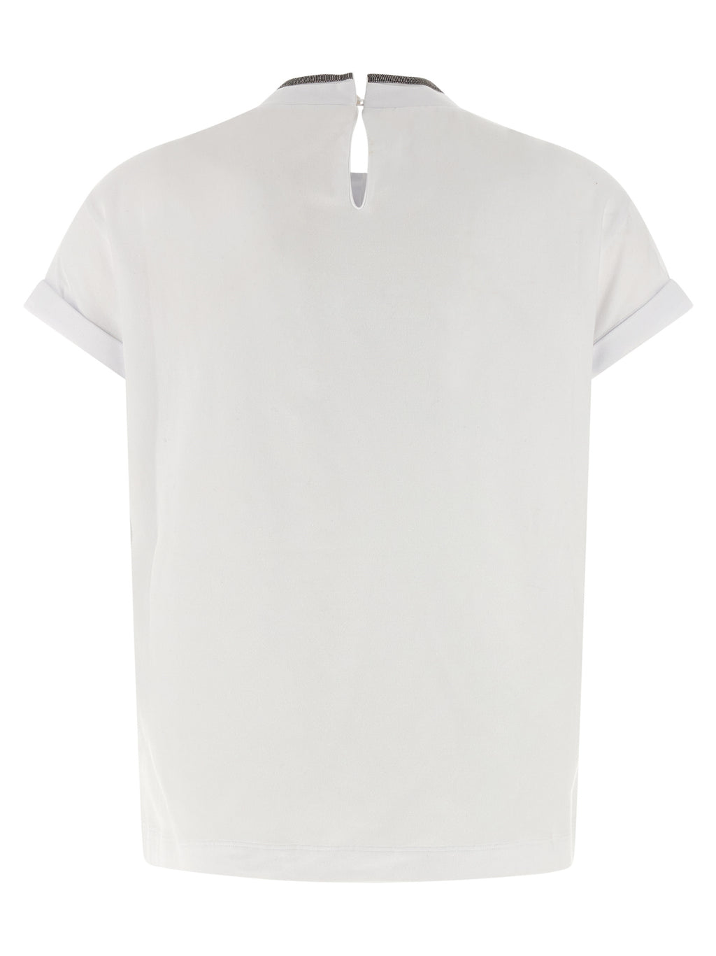 Brunello Cucinelli Weißes Baumwoll-T-Shirt