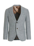 MAURIZIO MIRI Blauer Seidenblazer