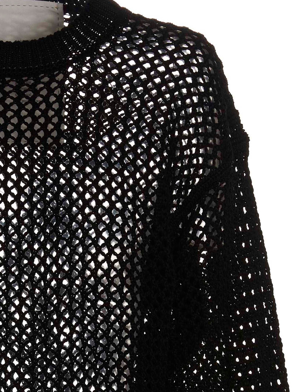 RAMAEL Schwarzer Baumwollcardigan