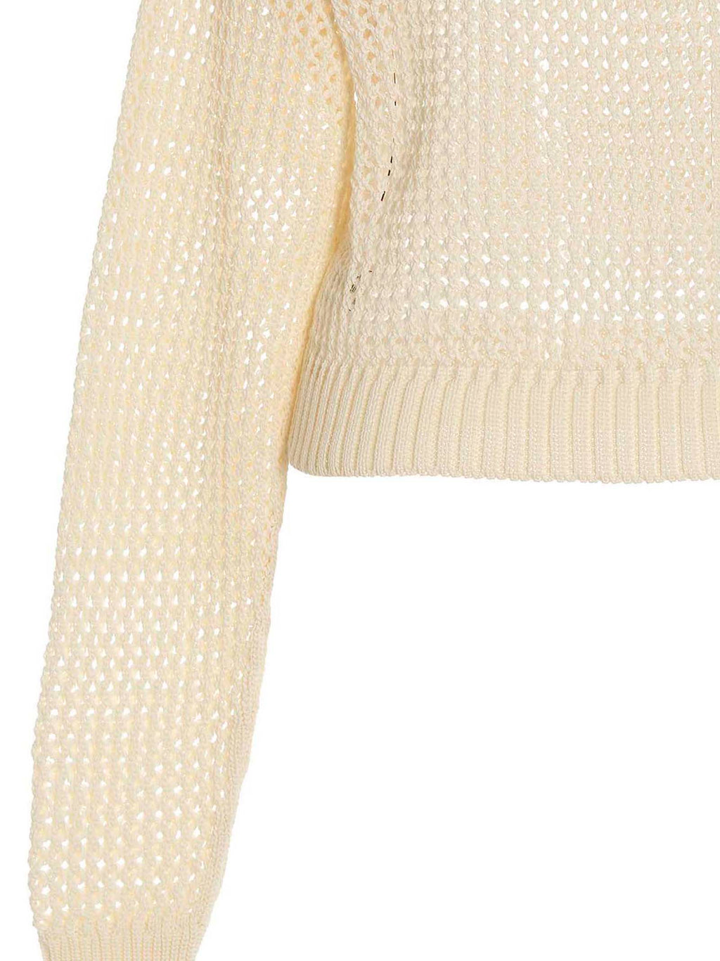 RAMAEL Weißer Strickcardigan aus Baumwolle
