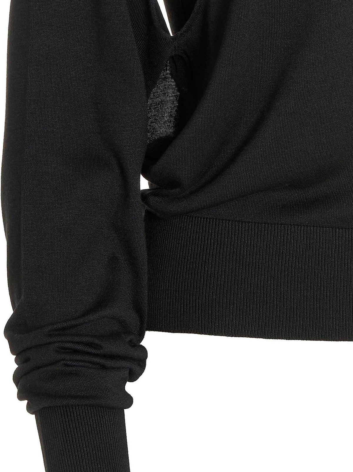 RAMAEL Schwarzer Seiden-Cardigan