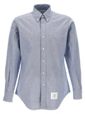 Thom Browne Blaue Baumwollbluse