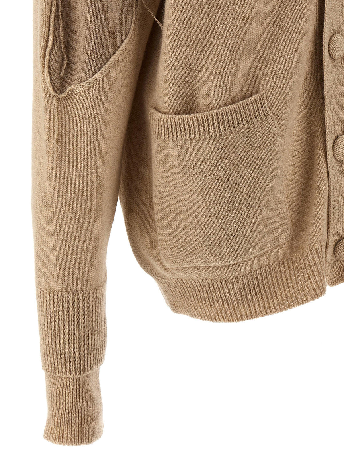 RAMAEL Beige Cashmere Cardigan