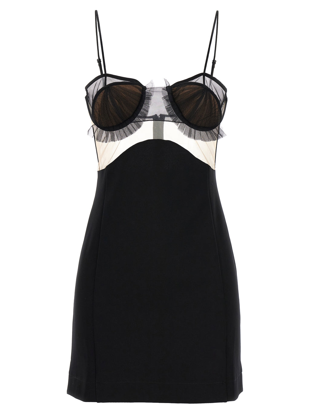 Nensi Dojaka Schwarzes Viskose-Kurzkleid
