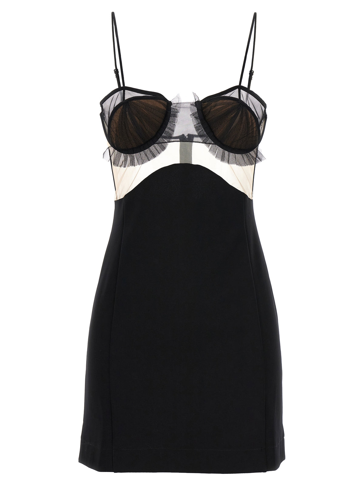 Nensi Dojaka Schwarzes Viskose-Kurzkleid