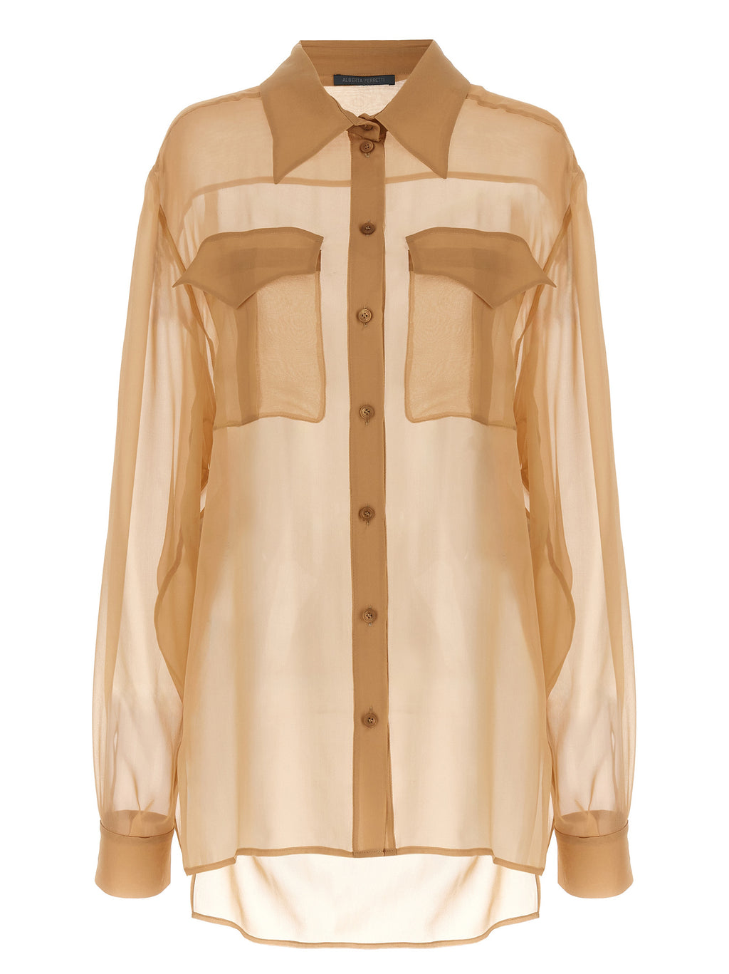 Alberta Ferretti Beige Seidenbluse
