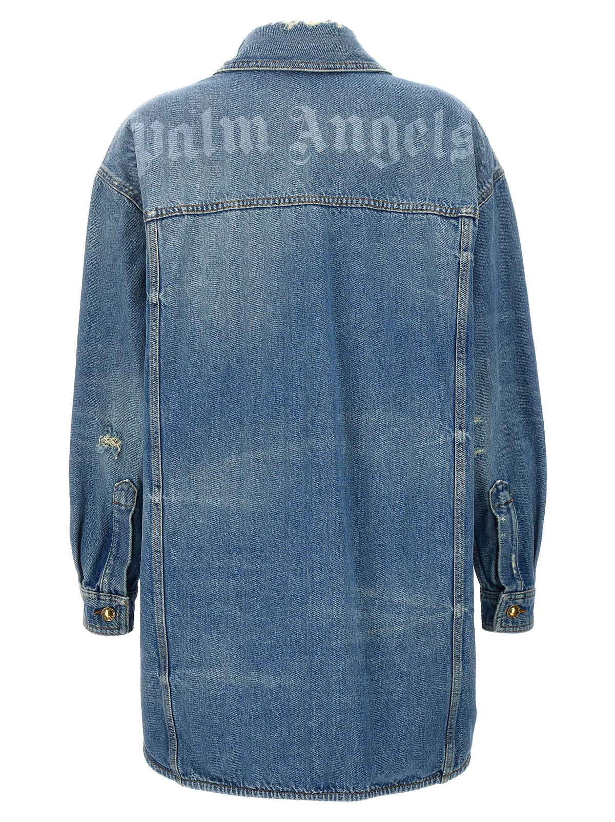 Palm Angels Blaue Jeansjacke aus Baumwolle