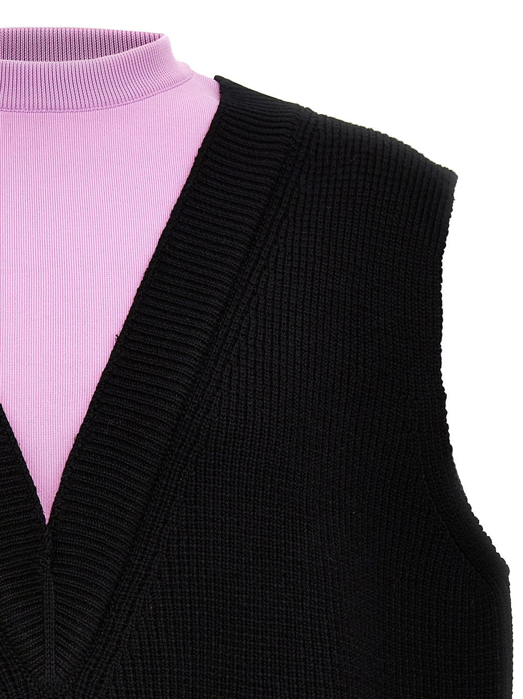 Jil Sander Ärmelloser Pullover aus mehrfarbiger Wolle