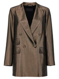 Max Mara Brauner Seidenblazer