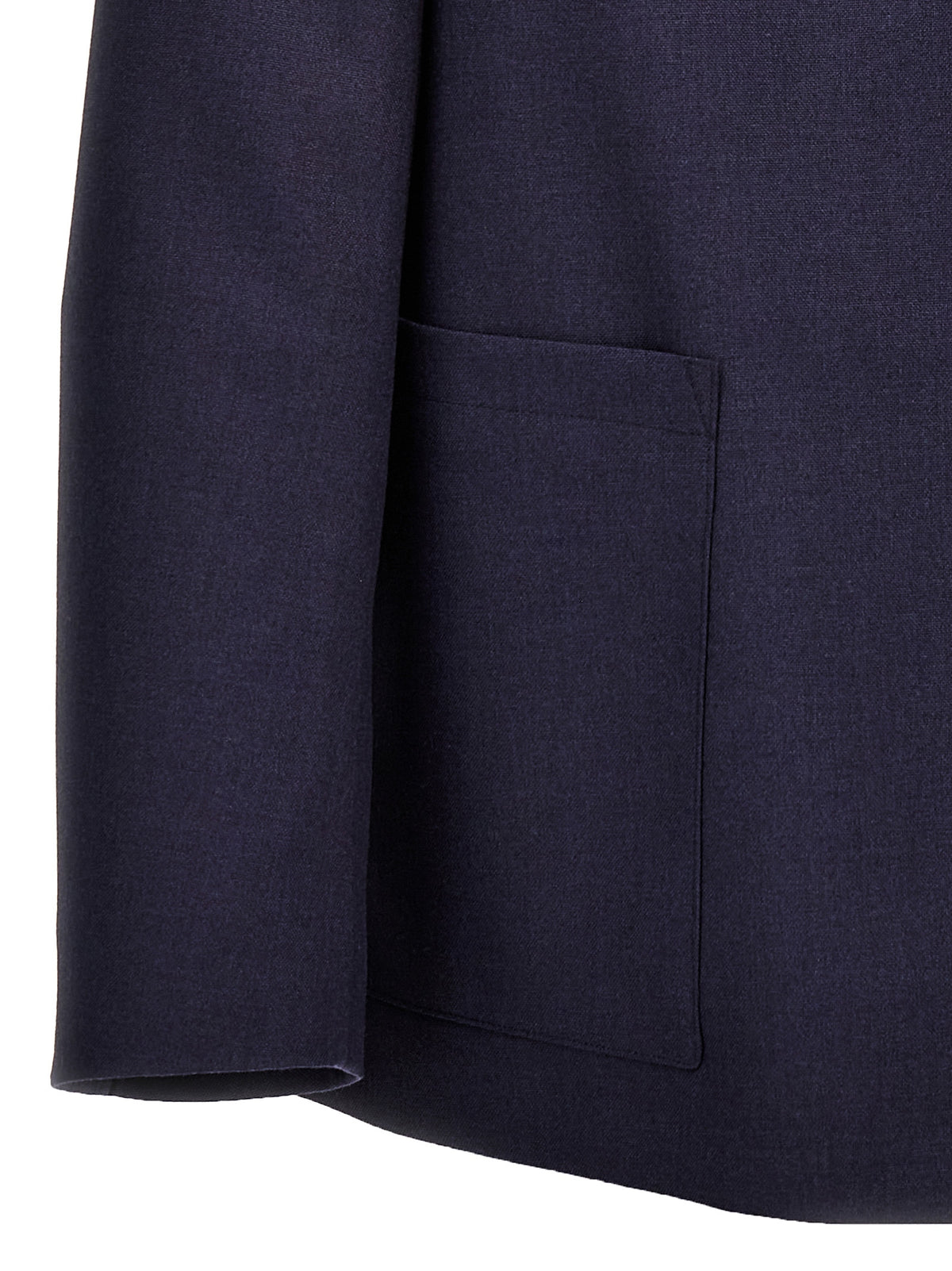 Fendi Blaue Jacke aus reiner Schurwolle in voller Länge