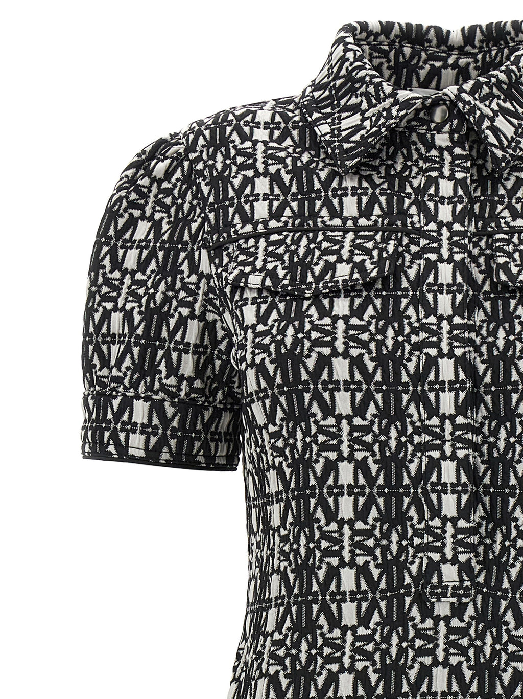 Max Mara Kurzes Zweifarben-Polyesterkleid