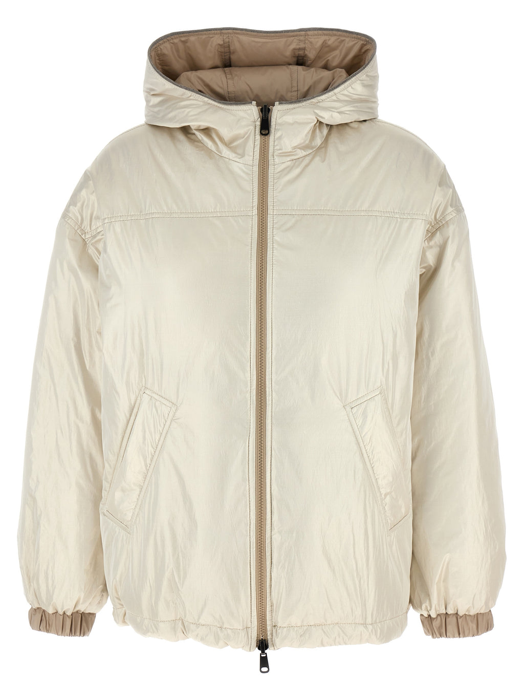 Brunello Cucinelli Beiger Wollmantel