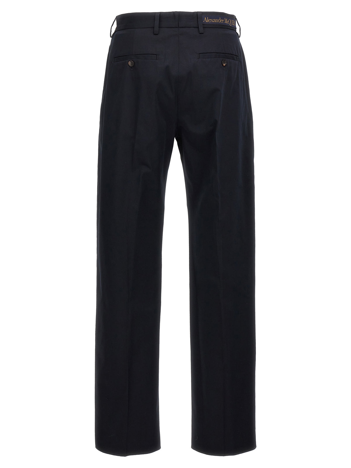 Alexander McQueen Blaue Baumwoll-Freizeithose