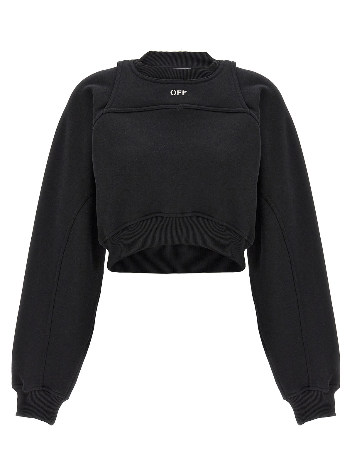 Off-White Zweifarbiger Baumwollpullover