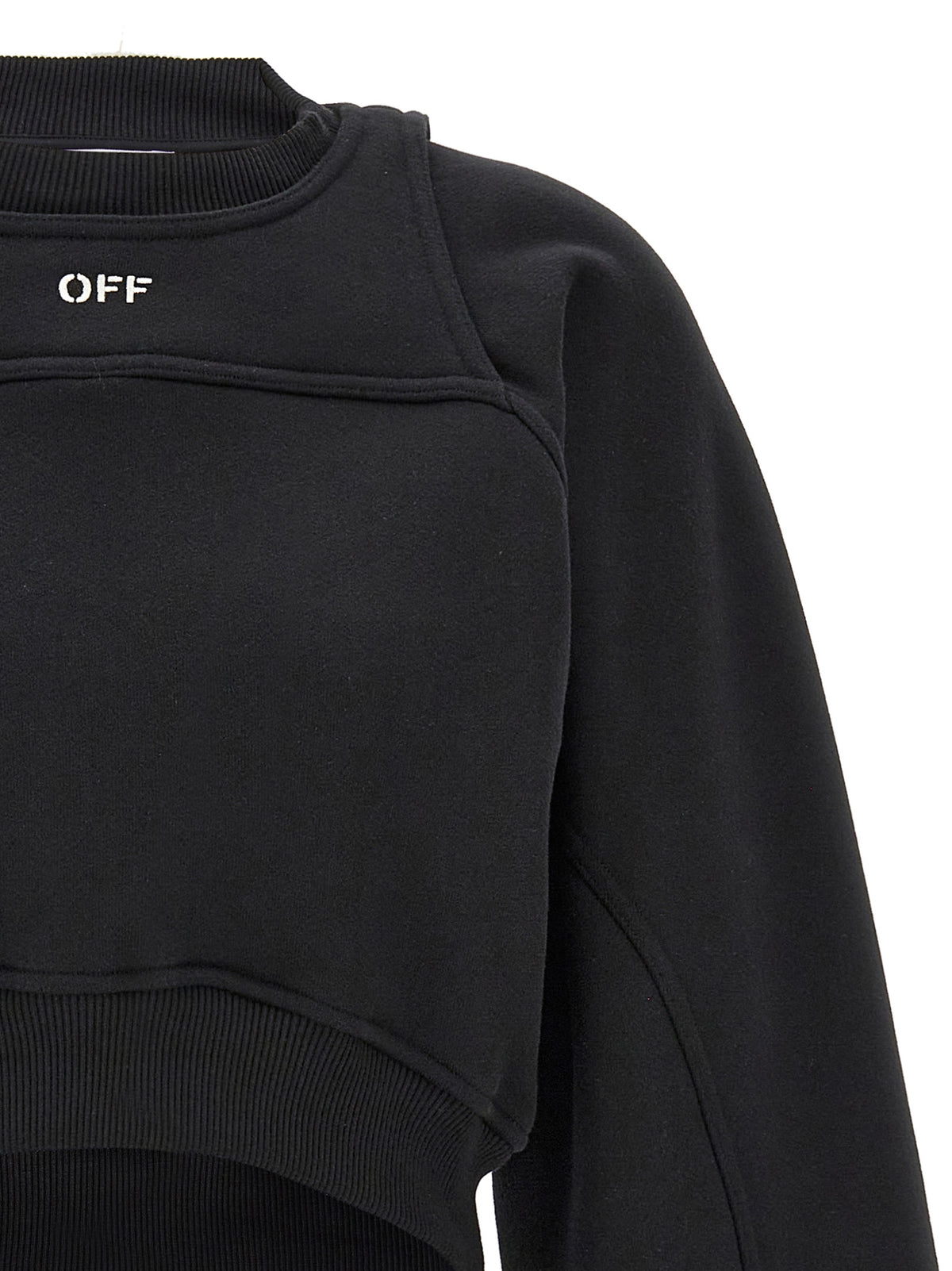 Off-White Zweifarbiger Baumwollpullover