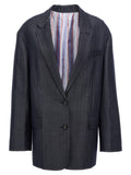 Etro Blauer Wollblazer