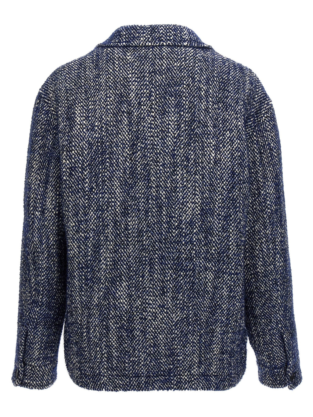 Etro Blaue Wolljacke in voller Länge