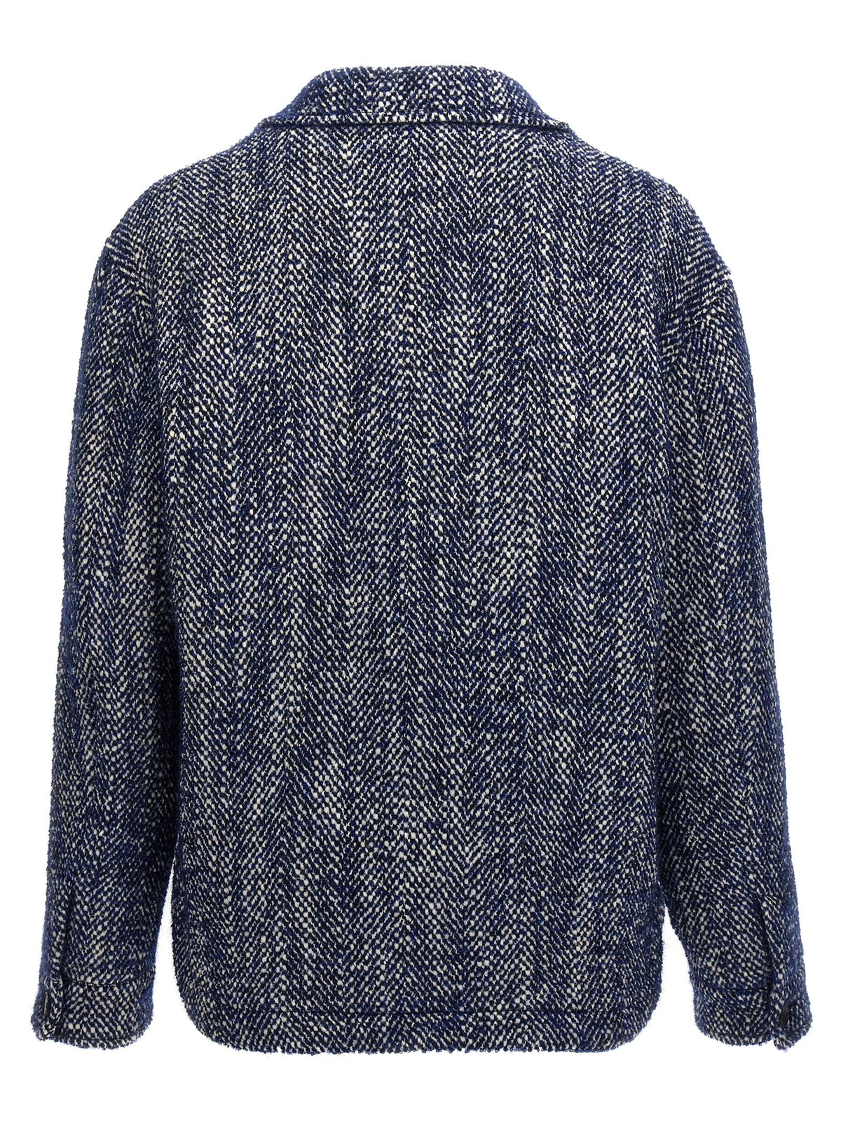 Etro Blaue Wolljacke in voller Länge