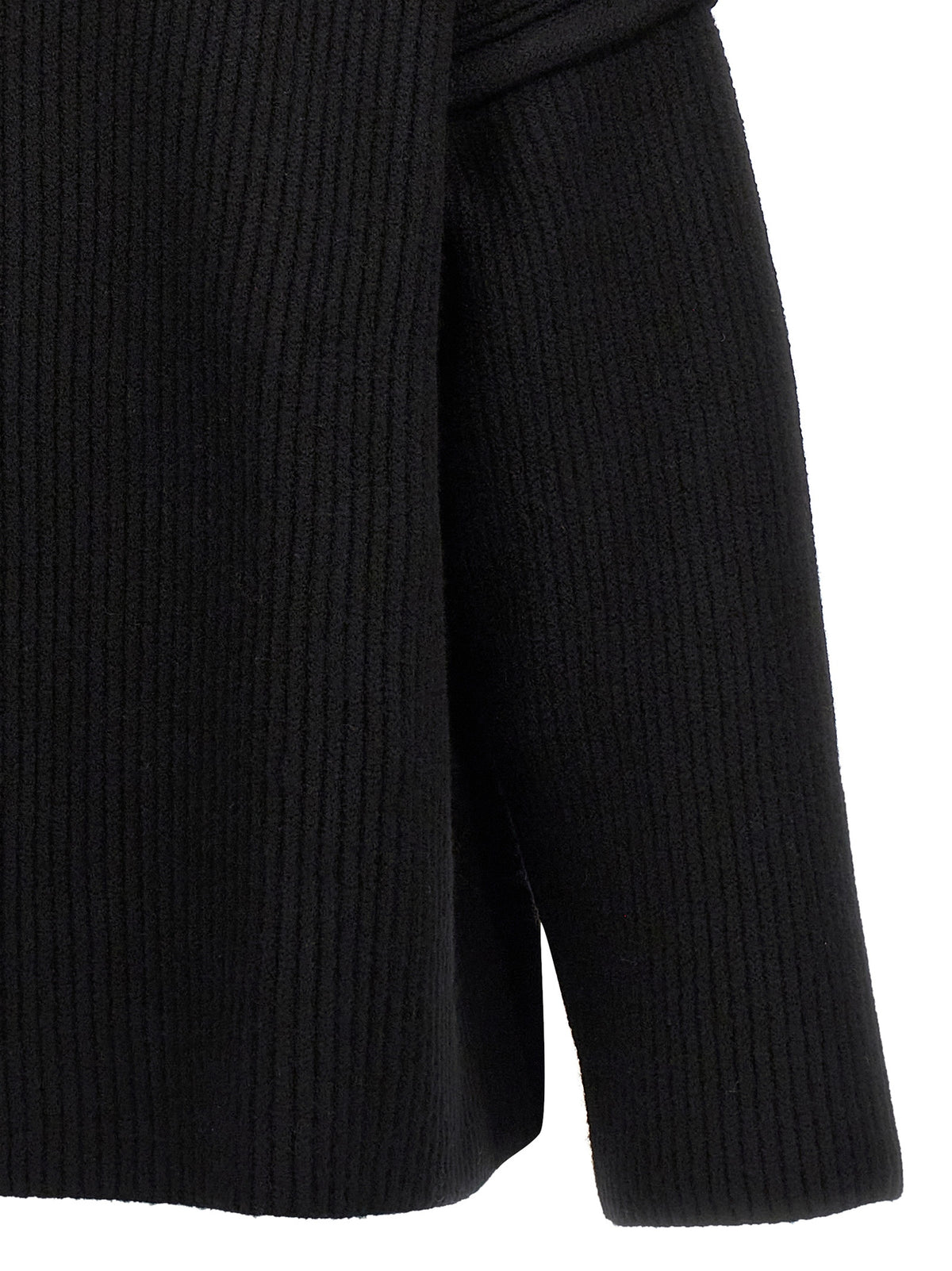 Jil Sander Schwarzer Wollcardigan