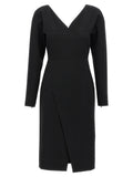 Fendi Schwarzes Midikleid aus Viskose