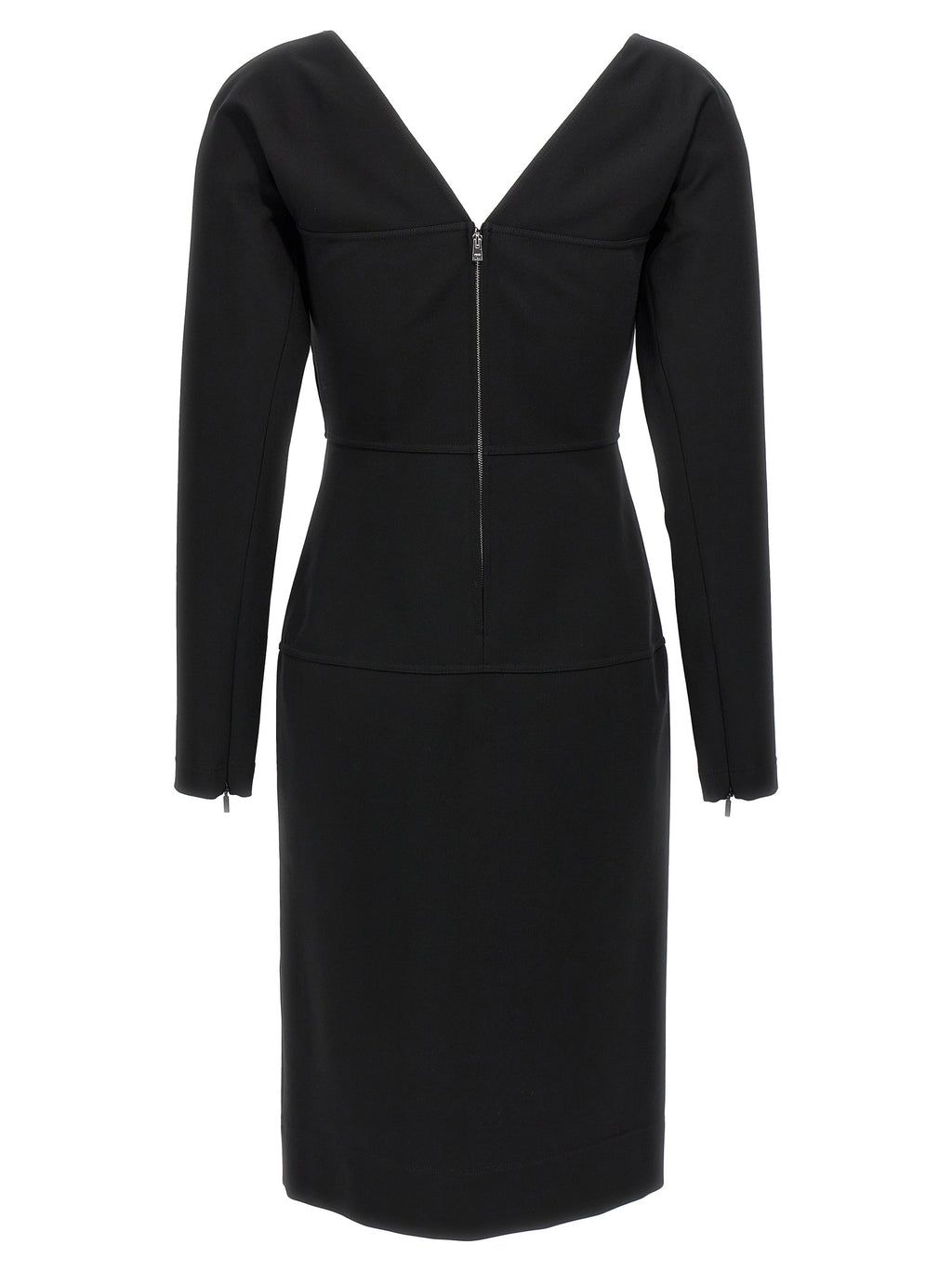 Fendi Schwarzes Midikleid aus Viskose