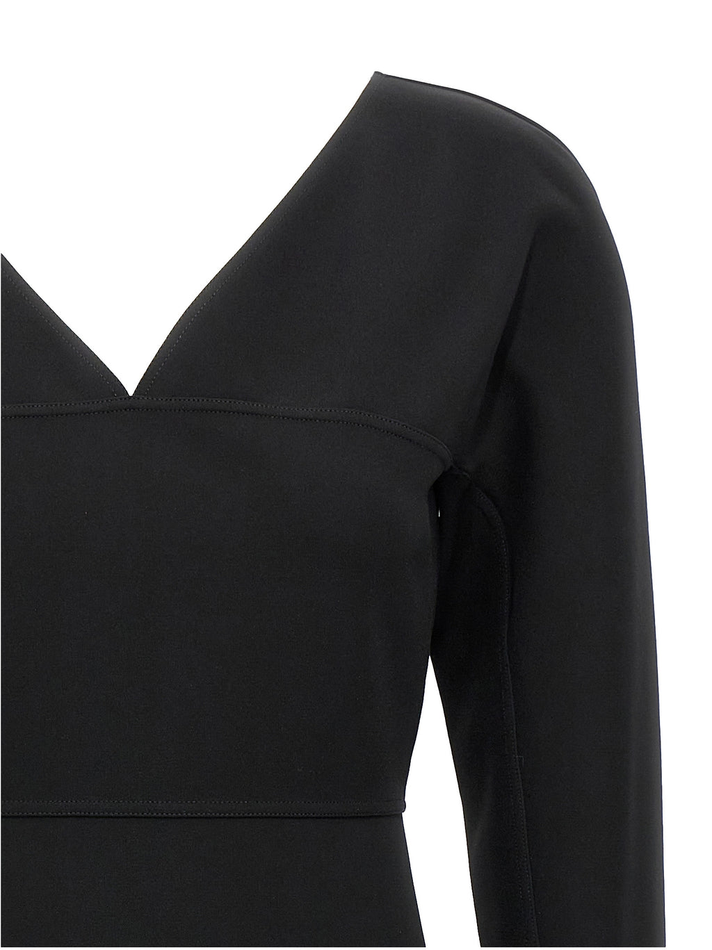Fendi Schwarzes Midikleid aus Viskose