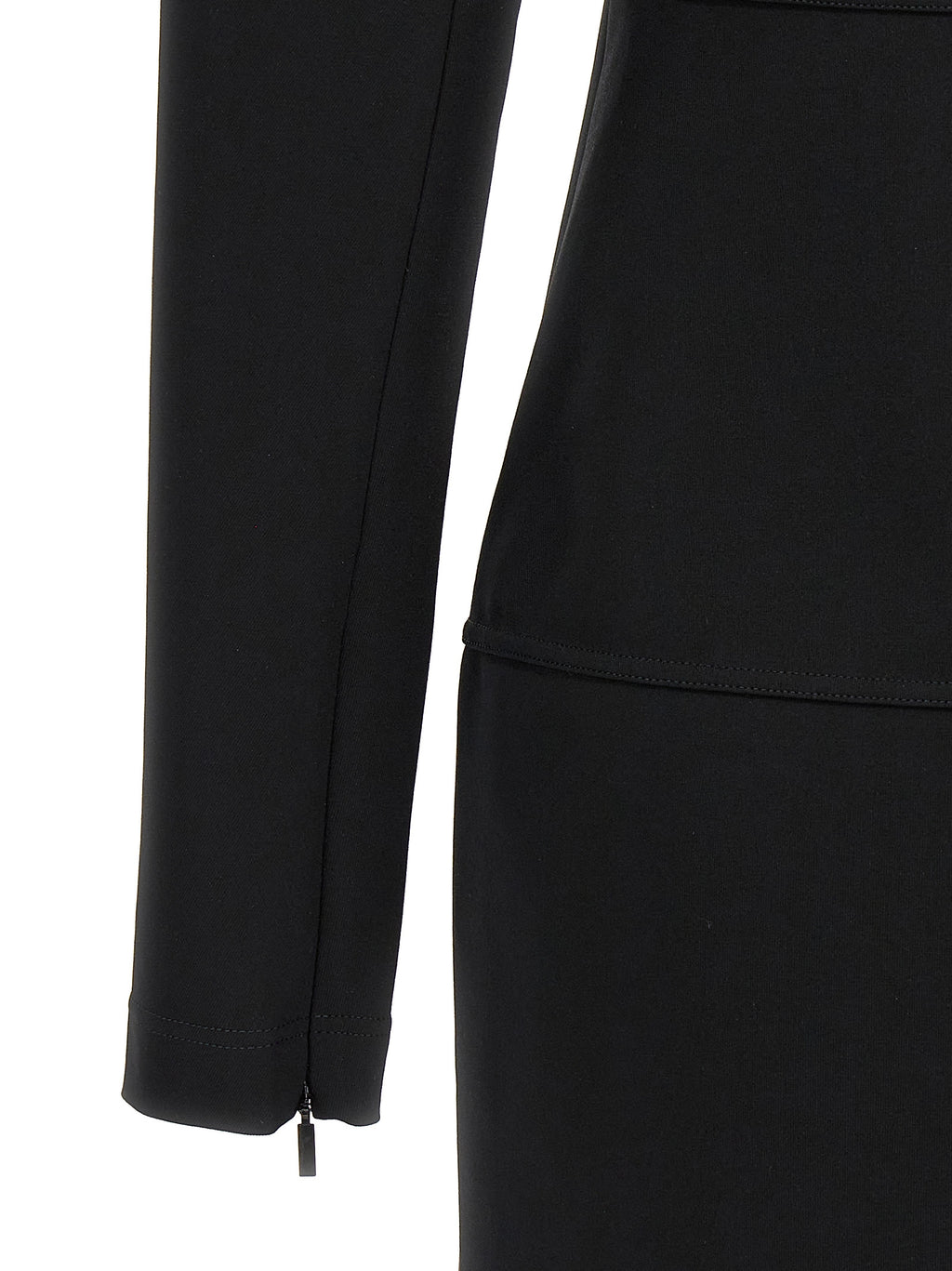 Fendi Schwarzes Midikleid aus Viskose