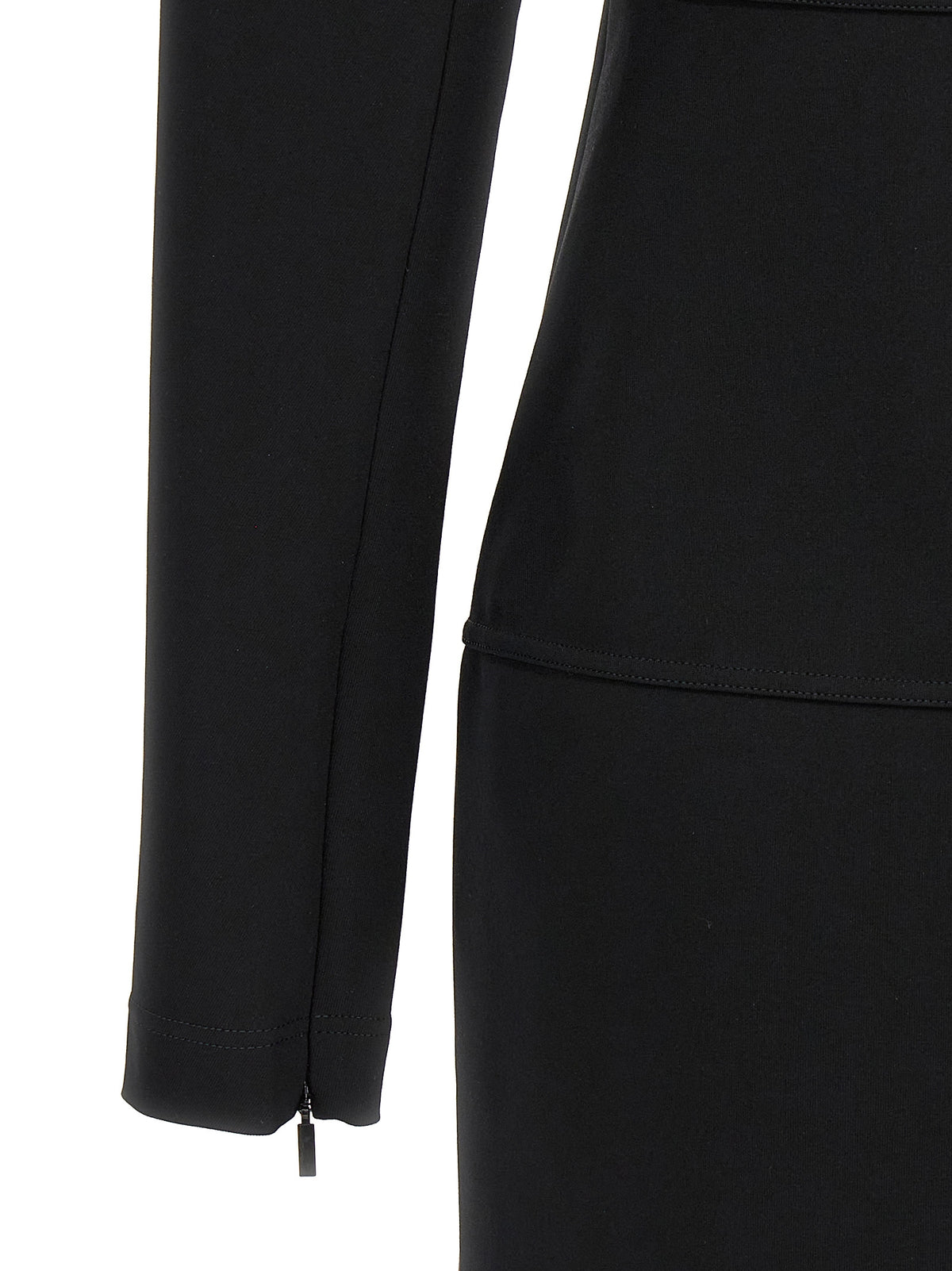 Fendi Schwarzes Midikleid aus Viskose