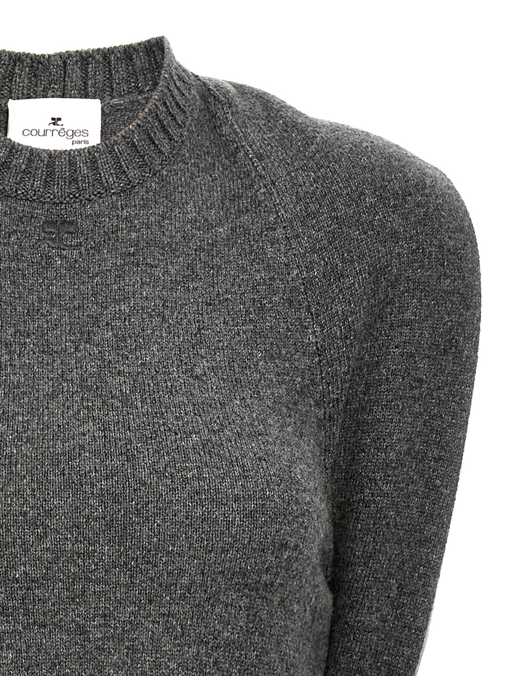 Courrèges Graues Wollkleid Midi